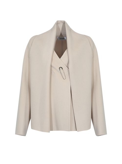 Cappotto con collo sciarpa in lana Stucco Alpha studio | AD-4693N2017